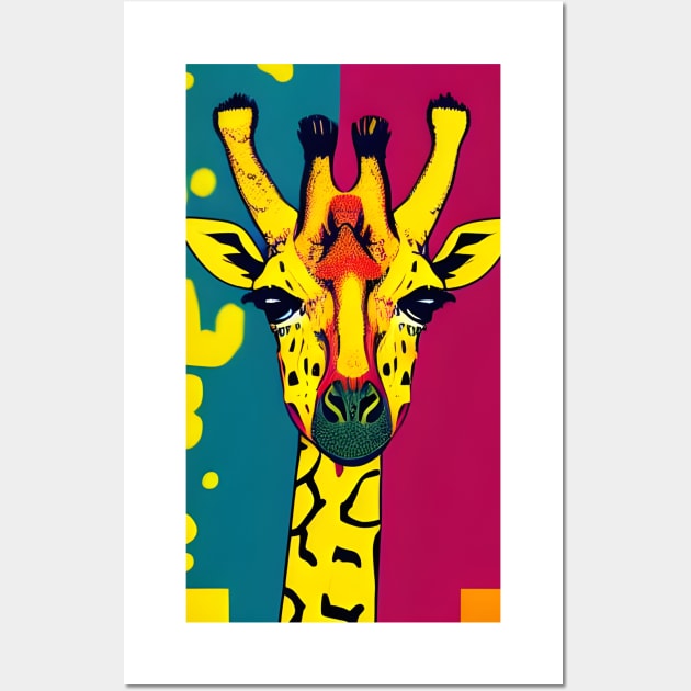 Giraffe Pop Wall Art by SmartPufferFish